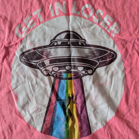 UFO Graphic Pink Tank Top Size Small NWT - Picture 7 of 12